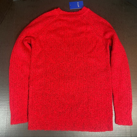 Holiday Apt. 9 Pointelle Metallic Crewneck Sweater Small Figure Hugging stretch - Picture 3 of 10